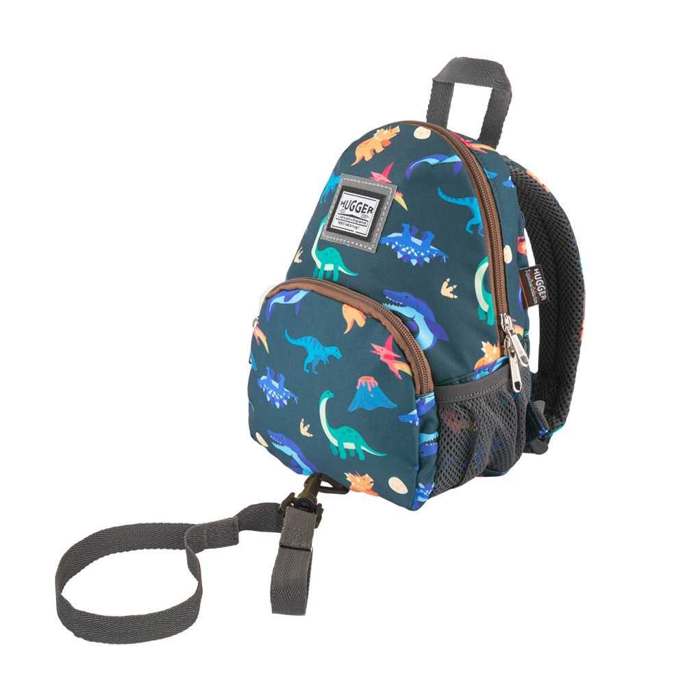 Toddler Backpack With Safety Leash , Happy Dinosaur