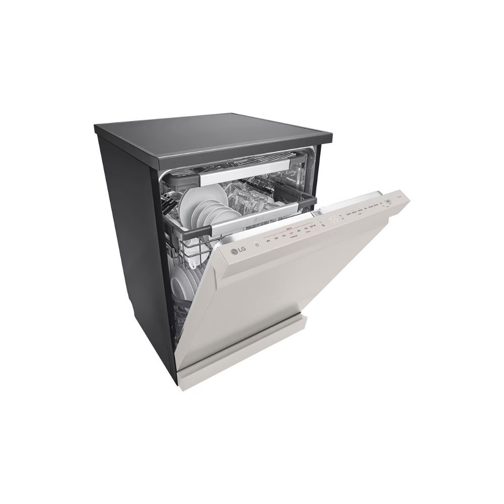 【LG】14人份 QuadWash™ Objet Collection® 洗碗機｜雪霧白 (DFB335HE)