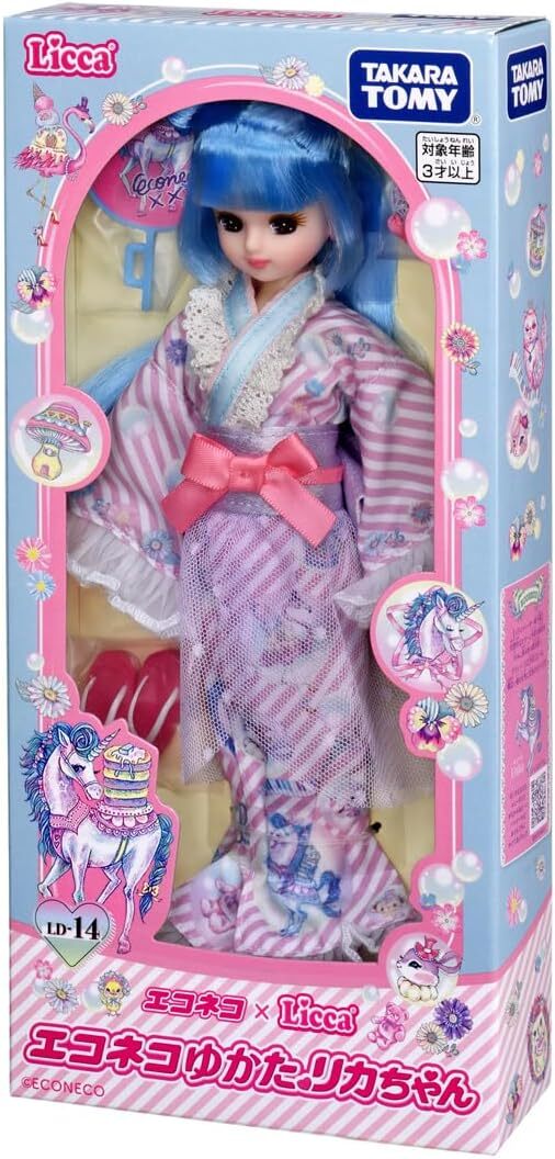 《 TAKARA TOMY 》 LD-14 ECONECO繪子貓浴衣莉卡
