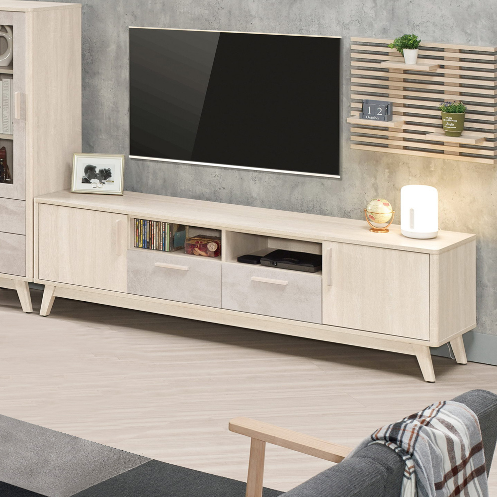 漢森6尺二門中二抽電視櫃/長櫃/視聽櫃