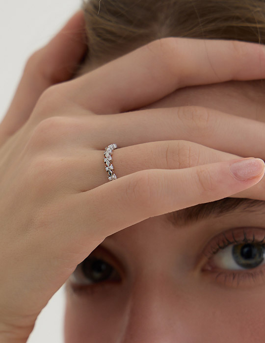 【925純銀】輕奢蝴蝶點鑽可調式戒指