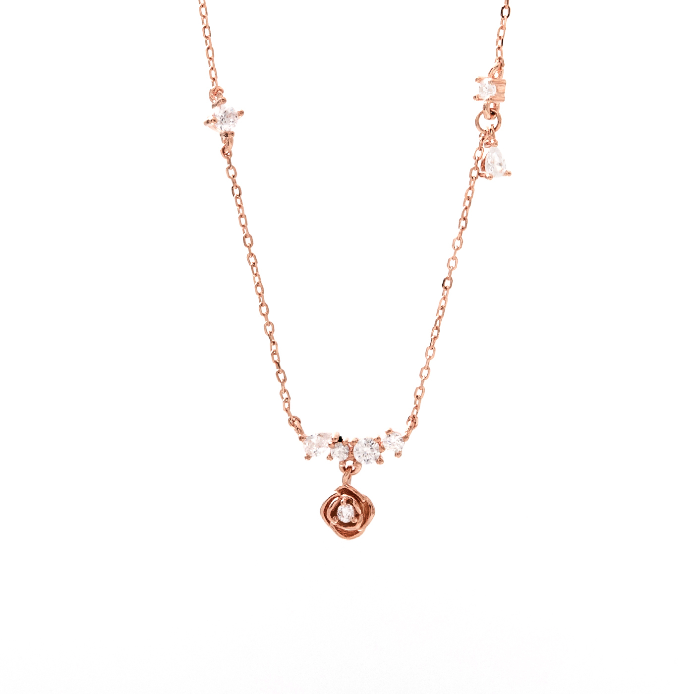 純銀,玫瑰,項鍊,玫瑰金,平價飾品