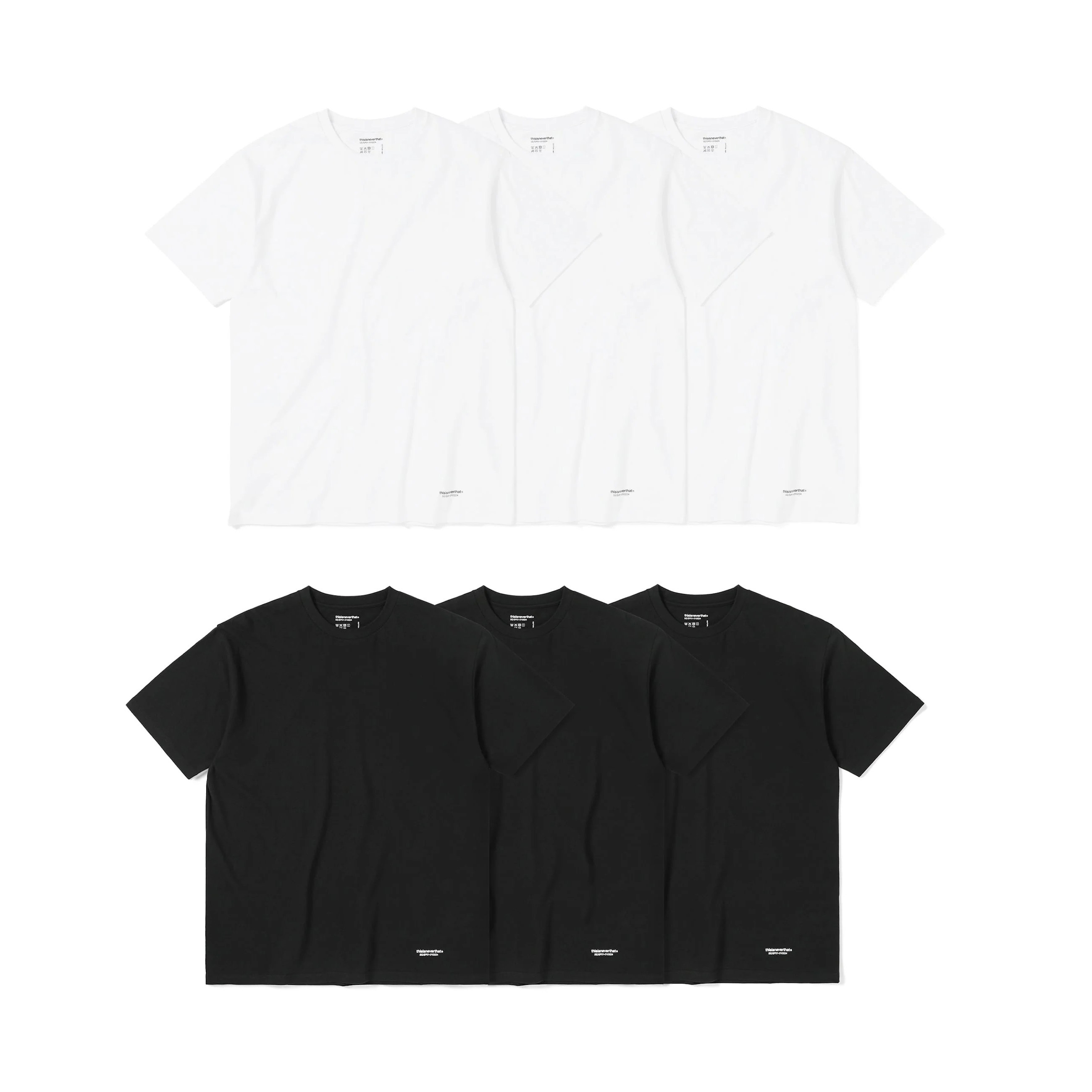 Thisisneverthat 3TADLESS T-SHIRTS 黑 / 白 短袖 3入 TNCO0TUNST01