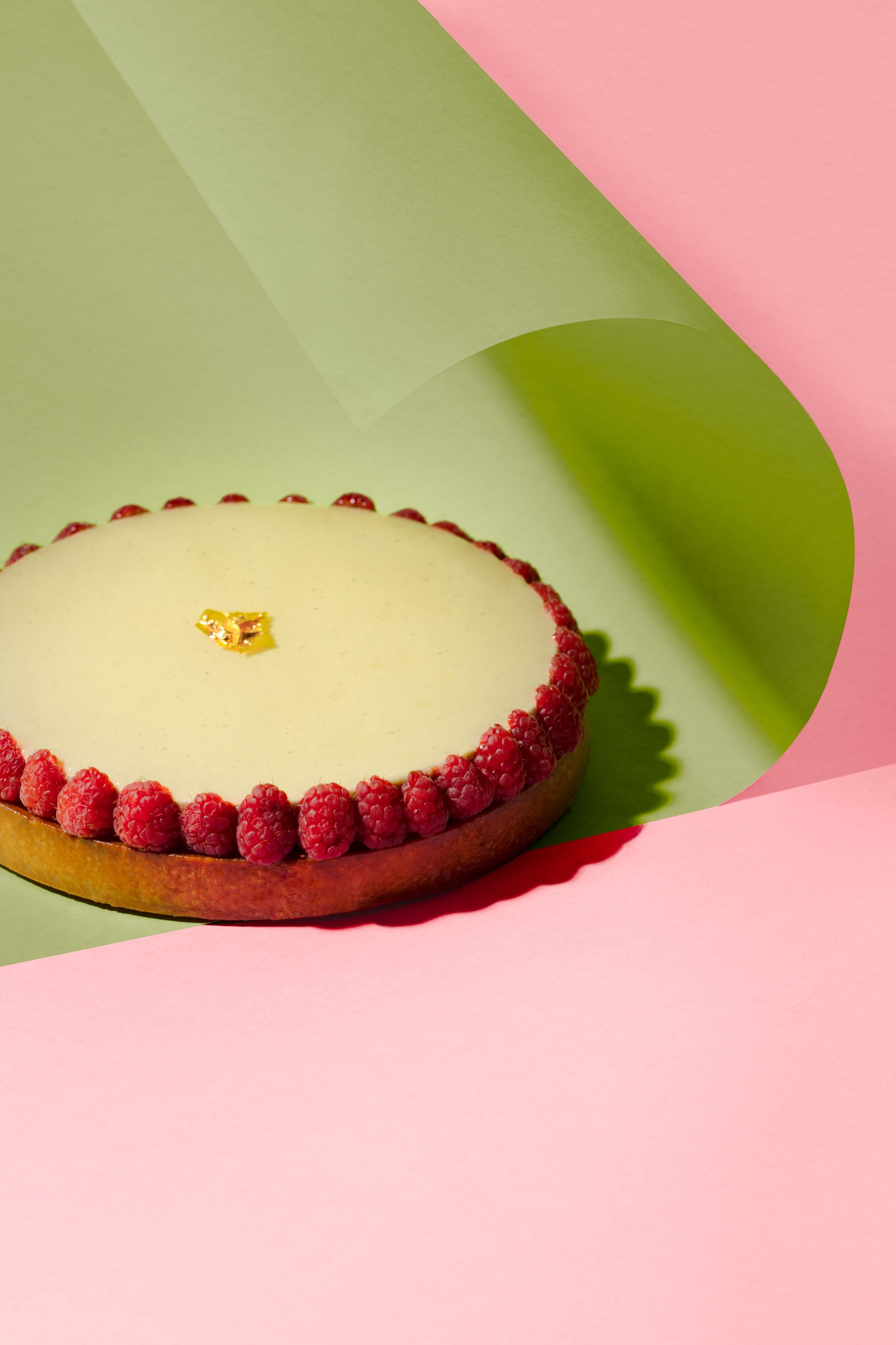 Large Raspberry Pistachio Tart
