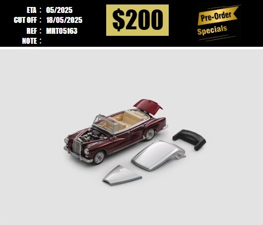 PO-$200 * MORTAL * 1:64 300D ADENAUER(W189) RED SILVER [OD16/05]
