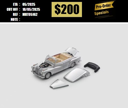 PO-$200 * MORTAL * 1:64 300D ADENAUER(W189) SILVER [OD16/05]