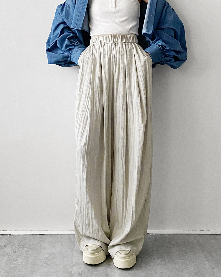 MFP-2714 慵懶皺皺長褲