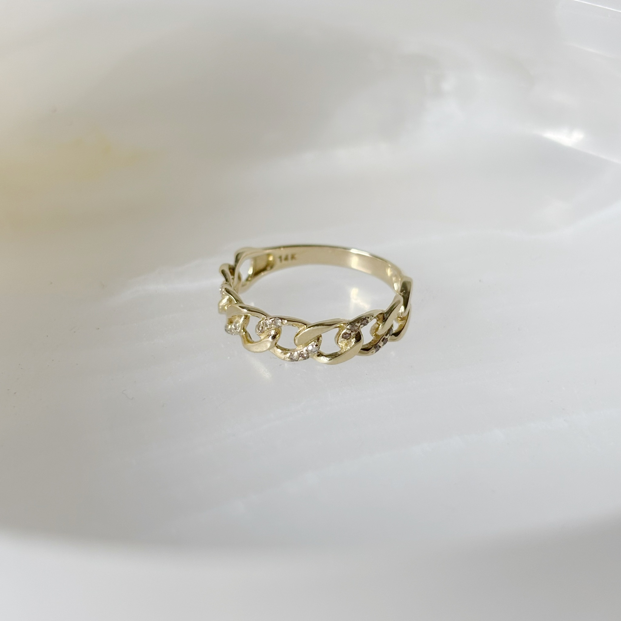 14k Glint Link戒指