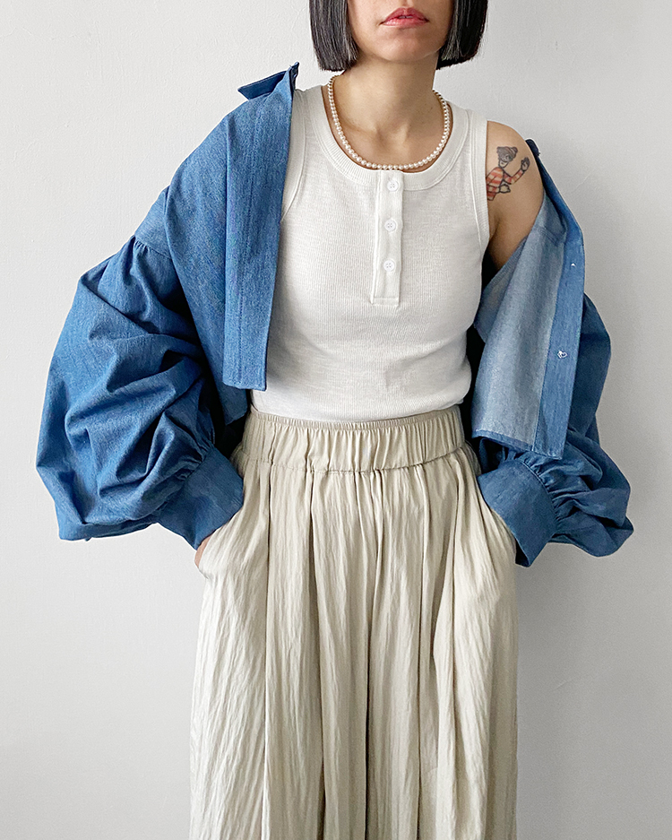 MKT-2715 大澎袖牛仔外套 ɴᴀᴠʏ