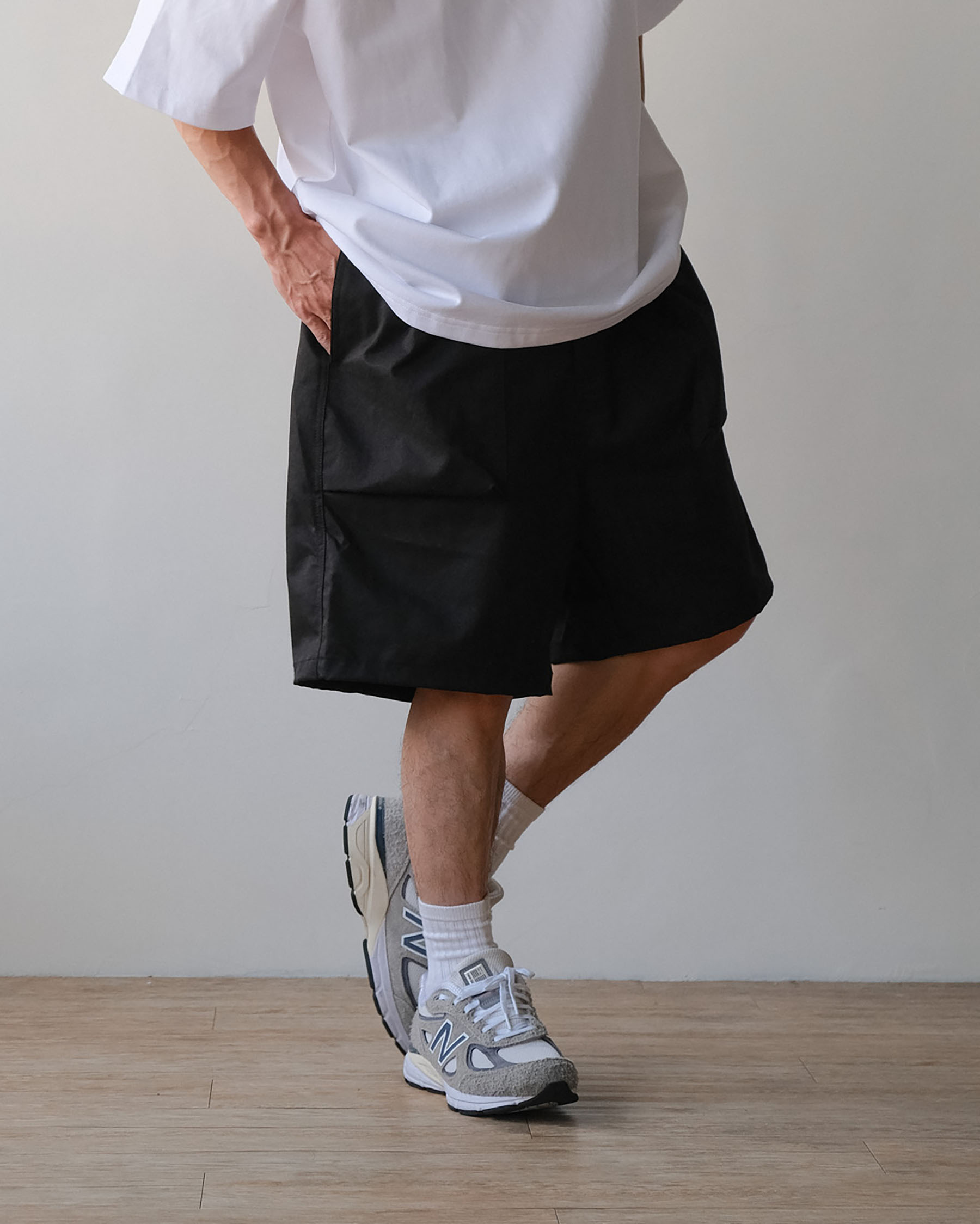 D.CLOSET 仿棉感立體口袋短褲