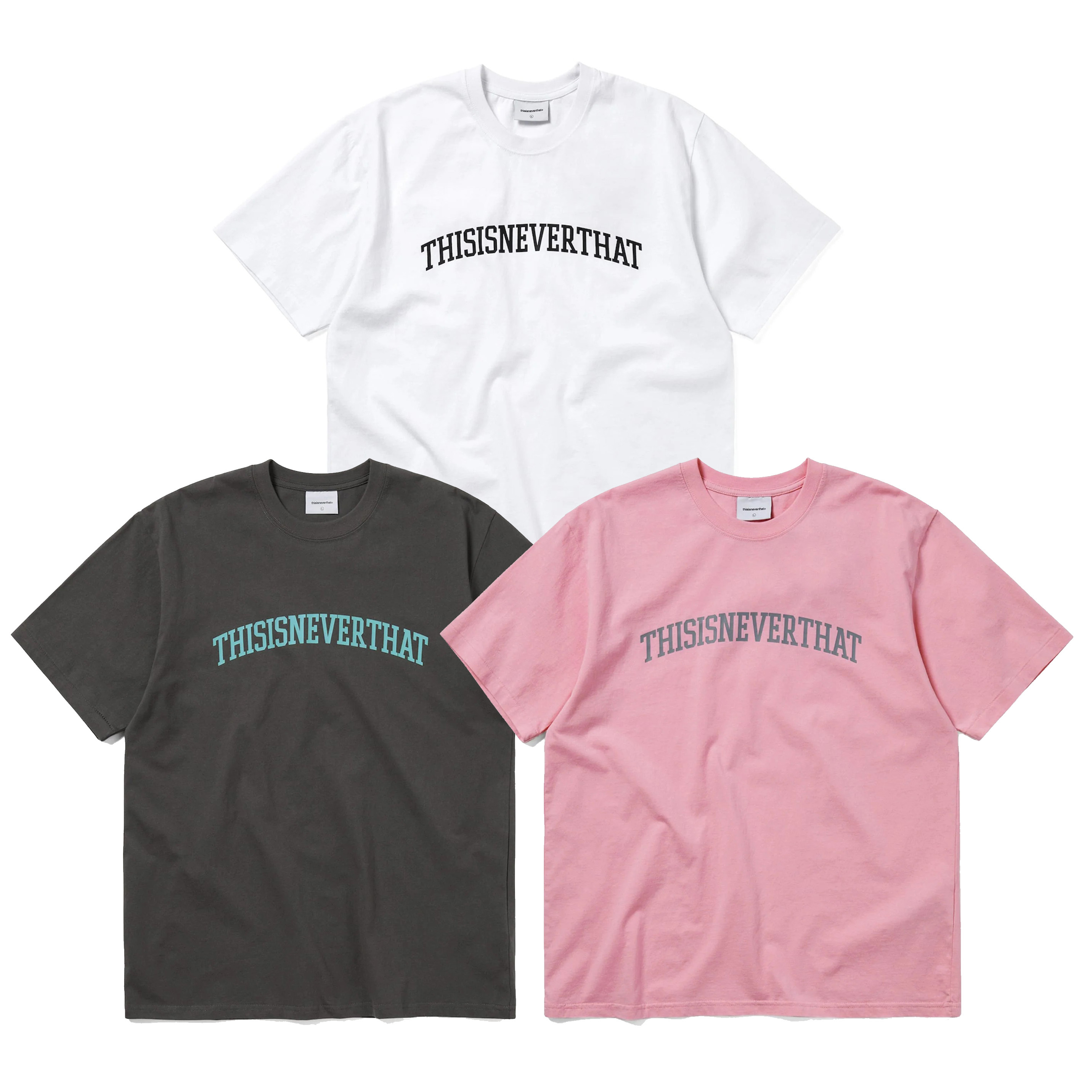 Thisisneverthat Arch-Logo Tee 白 / 碳黑 / 粉 短袖 TN250TTSST07
