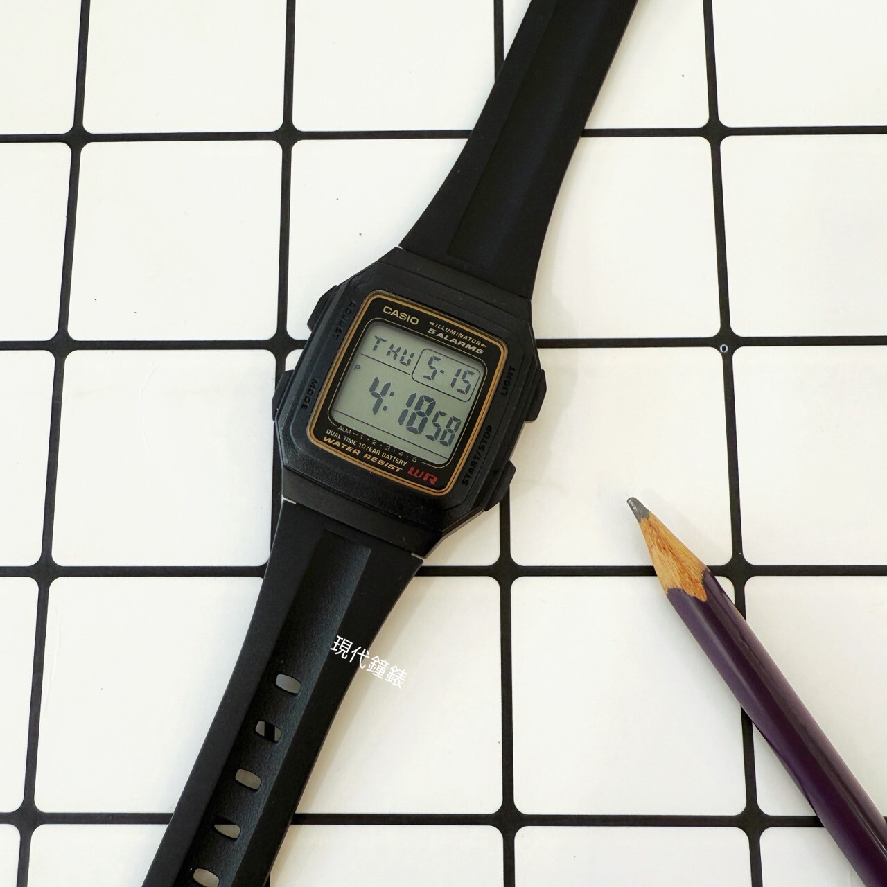 【CASIO 卡西歐】經典耐力電子錶F-201WA-9A 34mm 現代鐘錶