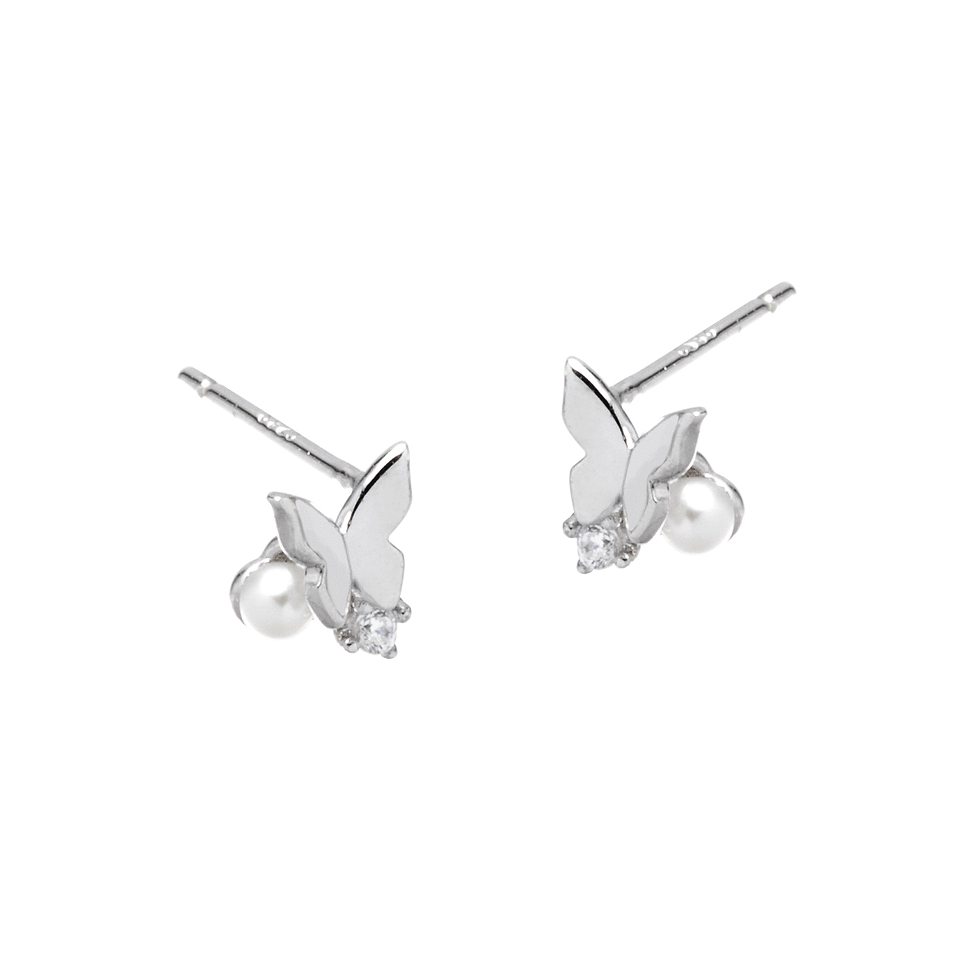 純銀,蝴蝶,耳環,平價飾品