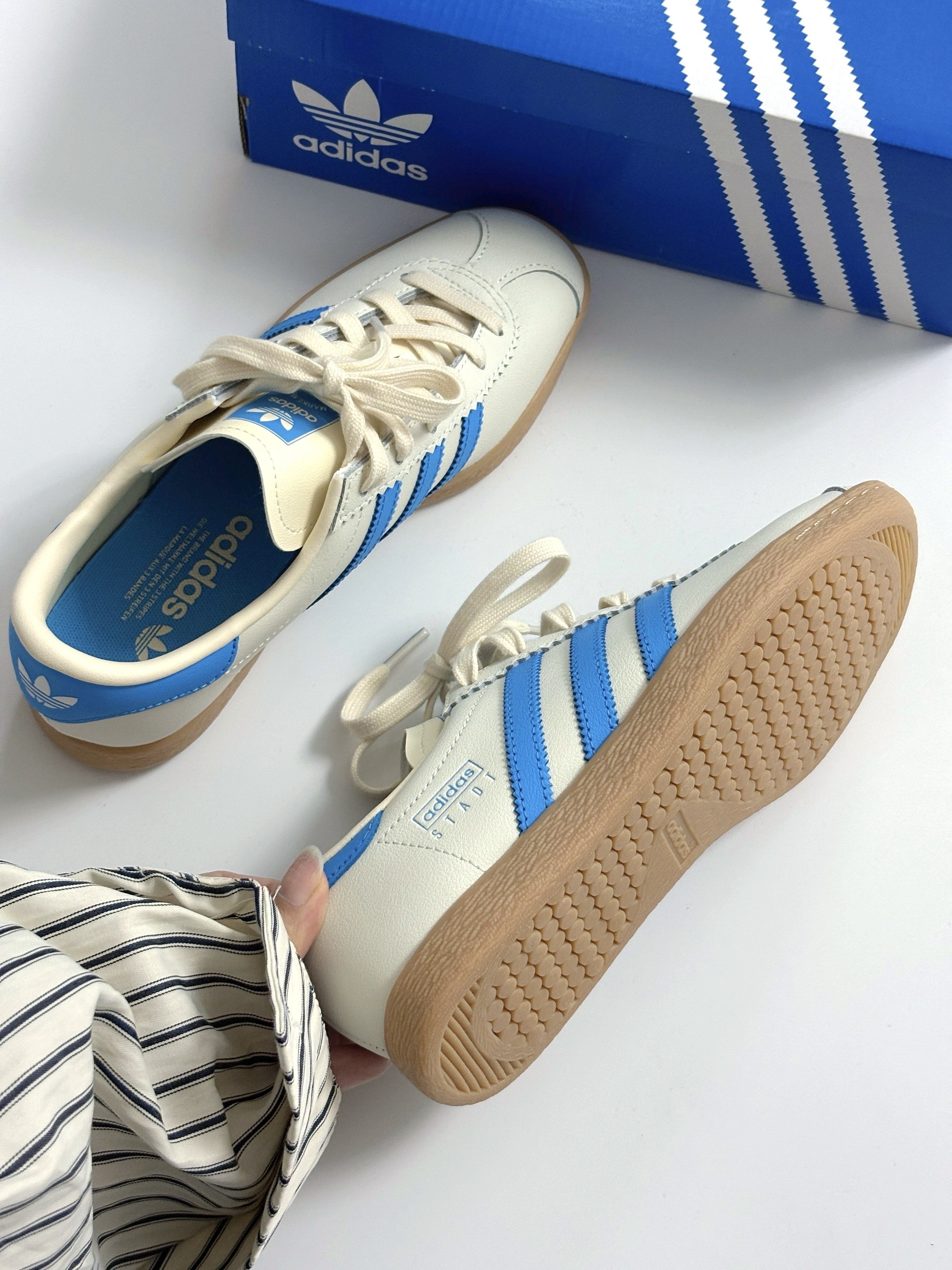 ADIDAS ORIGINALS STADT 海鹽天空藍 米色 米白 焦糖底 男女鞋 JR9566 / 預購