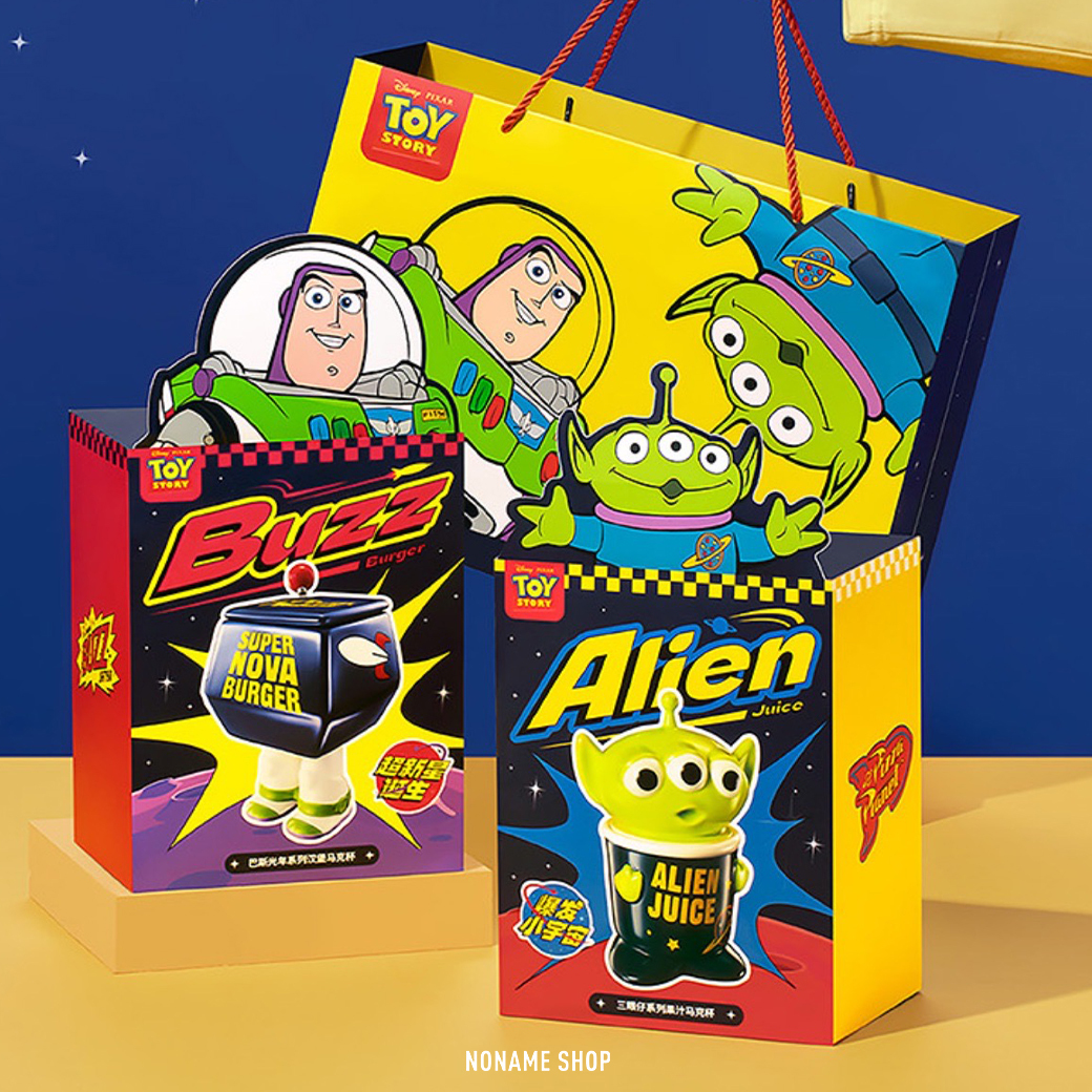 DISNEY 迪士尼 玩具總動員 三眼仔 巴斯光年 餐廳馬克杯 吸管杯 陶瓷杯