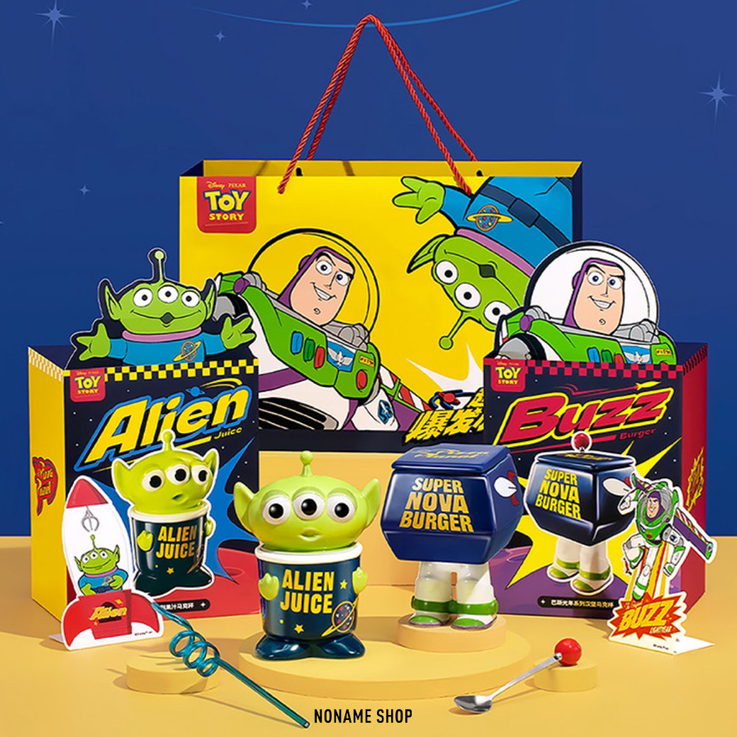 DISNEY 迪士尼 玩具總動員 三眼仔 巴斯光年 餐廳馬克杯 吸管杯 陶瓷杯