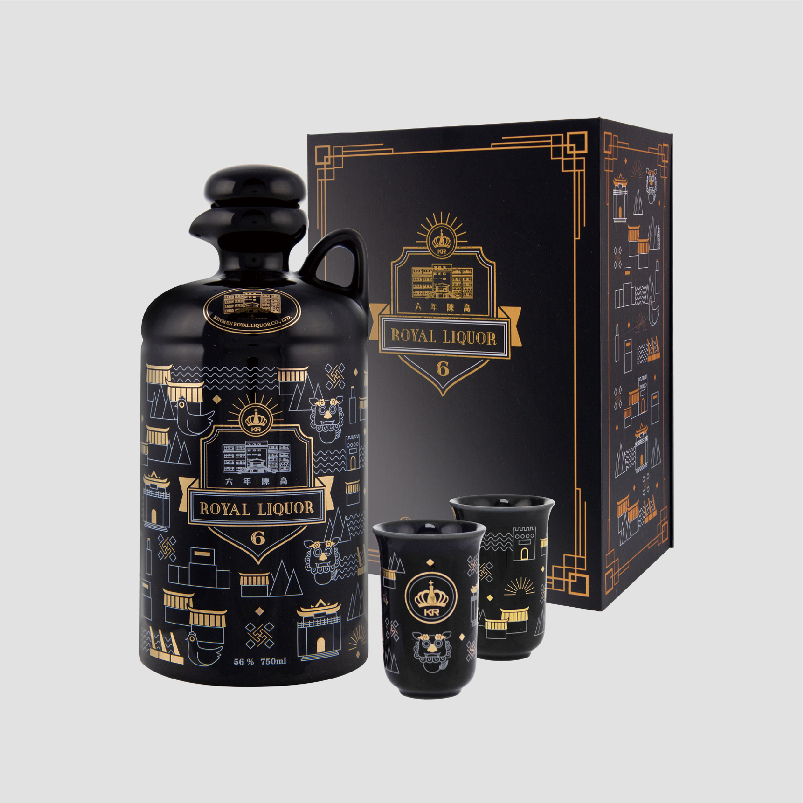 56度0.75L 皇家高粱酒-六年陳高(黑)
