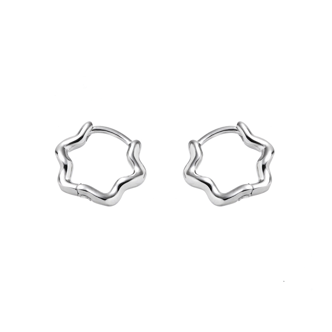 純銀,星星,圈圈耳環,平價飾品