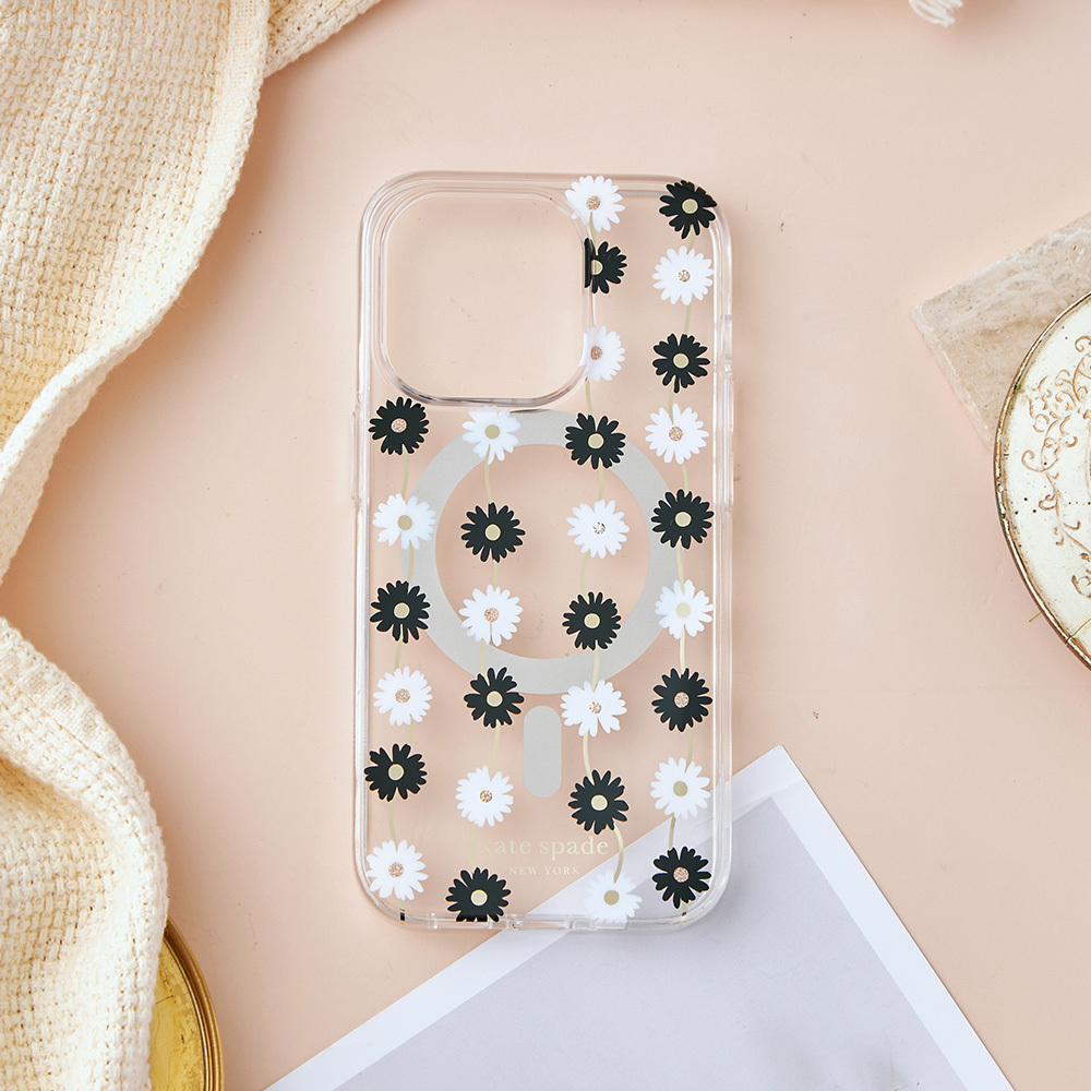 【kate spade】iPhone 15系列 MagSafe 精品手機殼 雛菊花戀