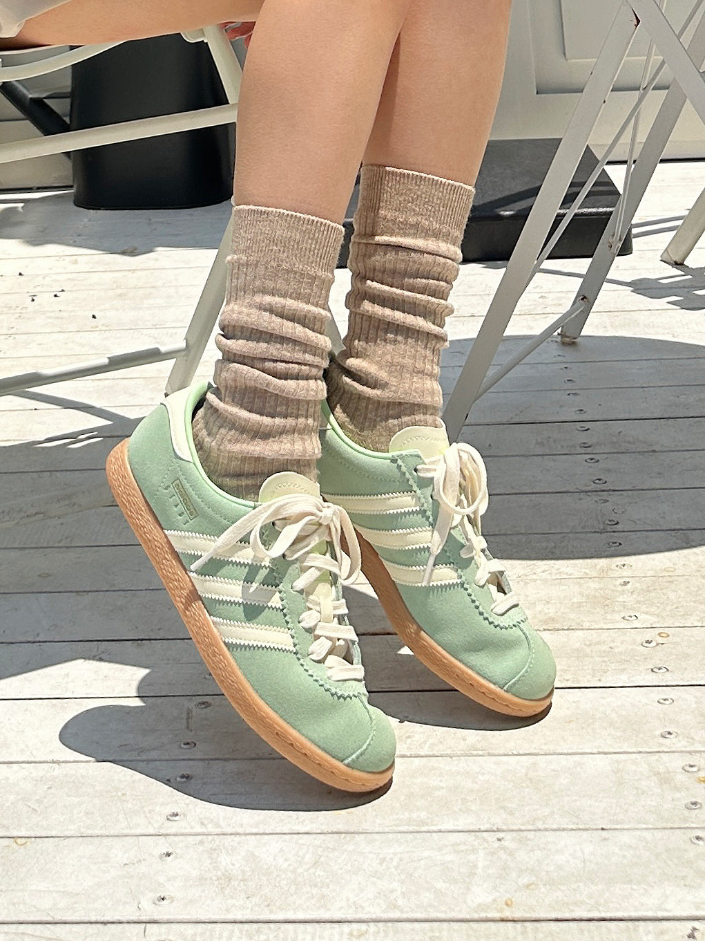 ADIDAS ORIGINALS STADT 奶油蘋果綠 米色 米白 焦糖底 男女鞋 JR9550 / 預購