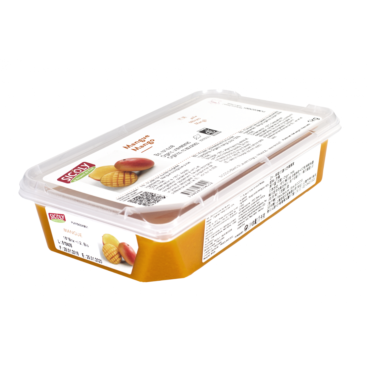 SICOLY (Unsweetened) 冷藏芒果果茸 ~(1kg)