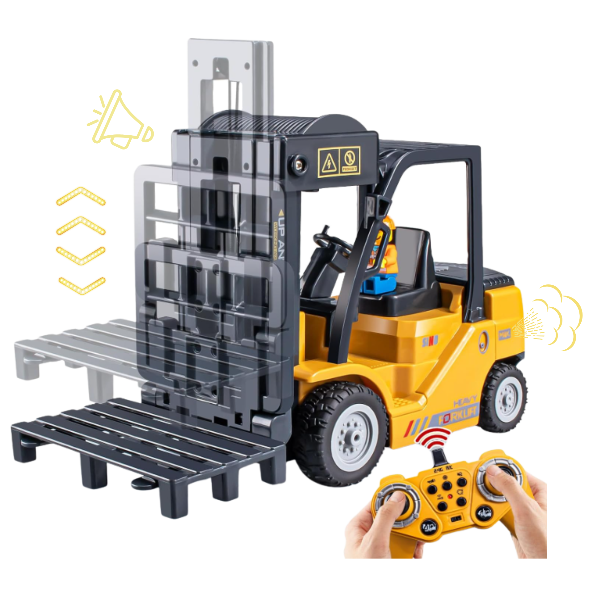 Forklift 遙控工程叉車模型| 可升降有噴霧有鳴笛| 男朋友禮物| 生日禮物