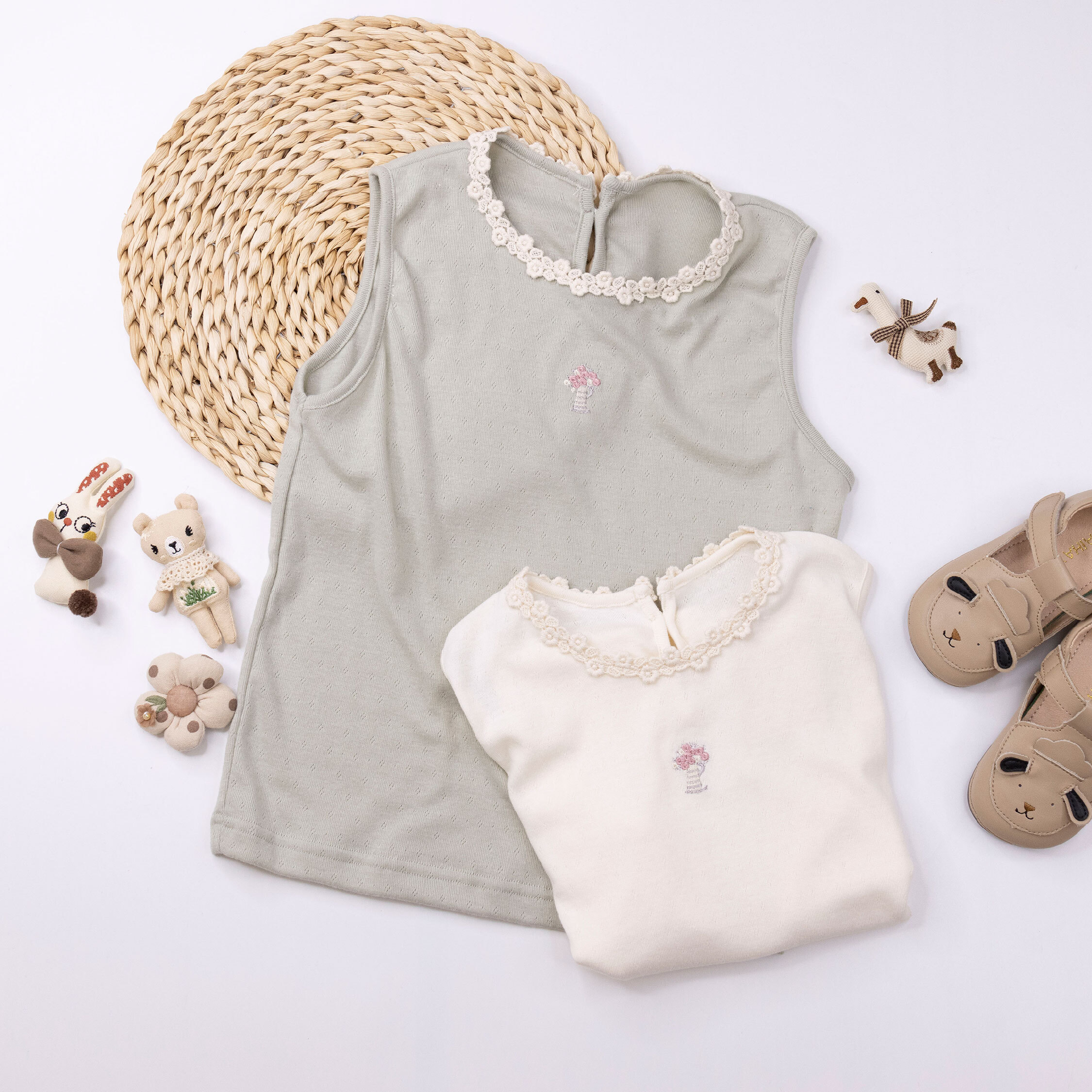 【H50164】藝術花瓶舒適彈力背心/上衣＊二色