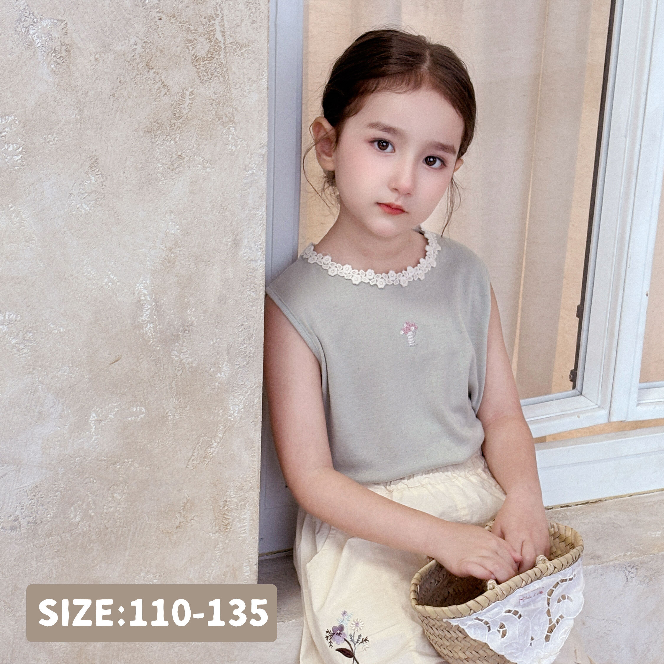 【H50164】藝術花瓶舒適彈力背心/上衣＊二色