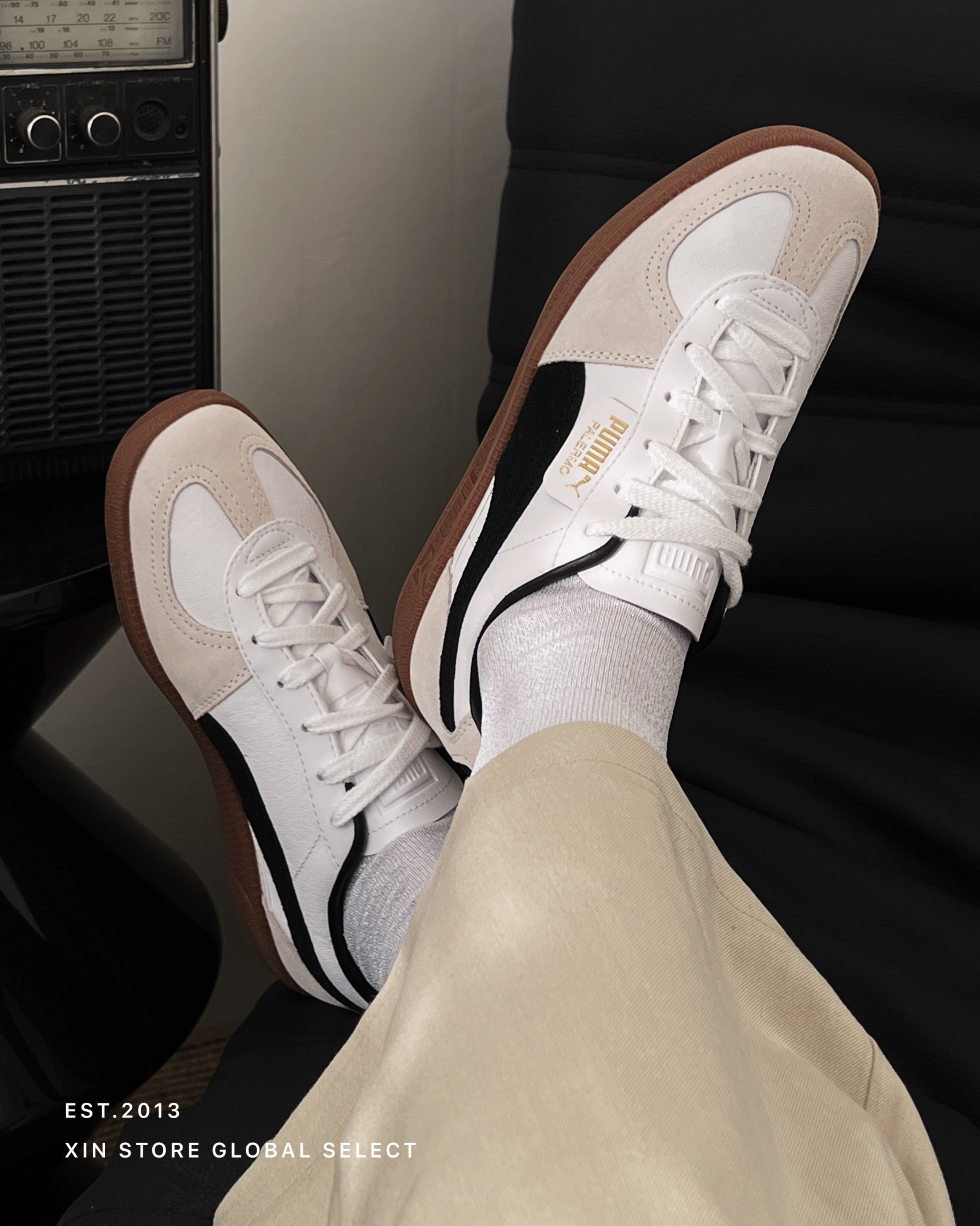 Puma Palermo 德訓鞋 焦糖底 麂皮 奶油米黑