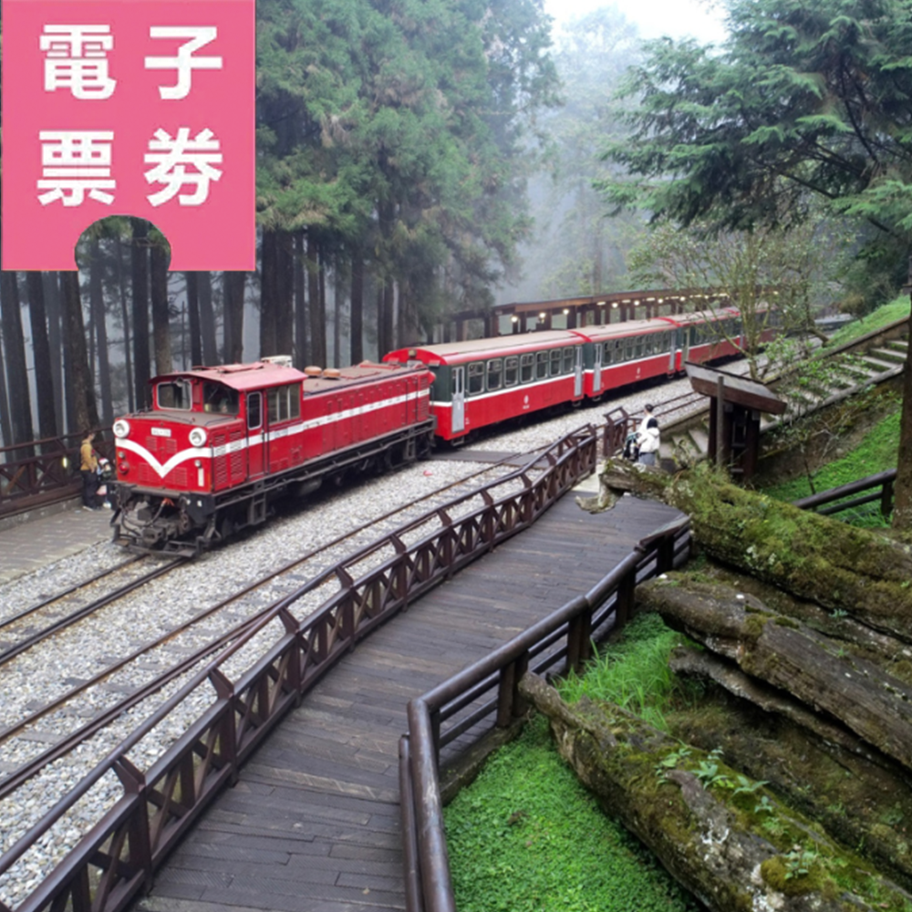 【電子票劵】阿里山森林鐵路--神木線支線︱阿里山站➡︎神木站（單程全票）＋阿里山森林遊樂區入園門票（享免停車費）Ⓕ