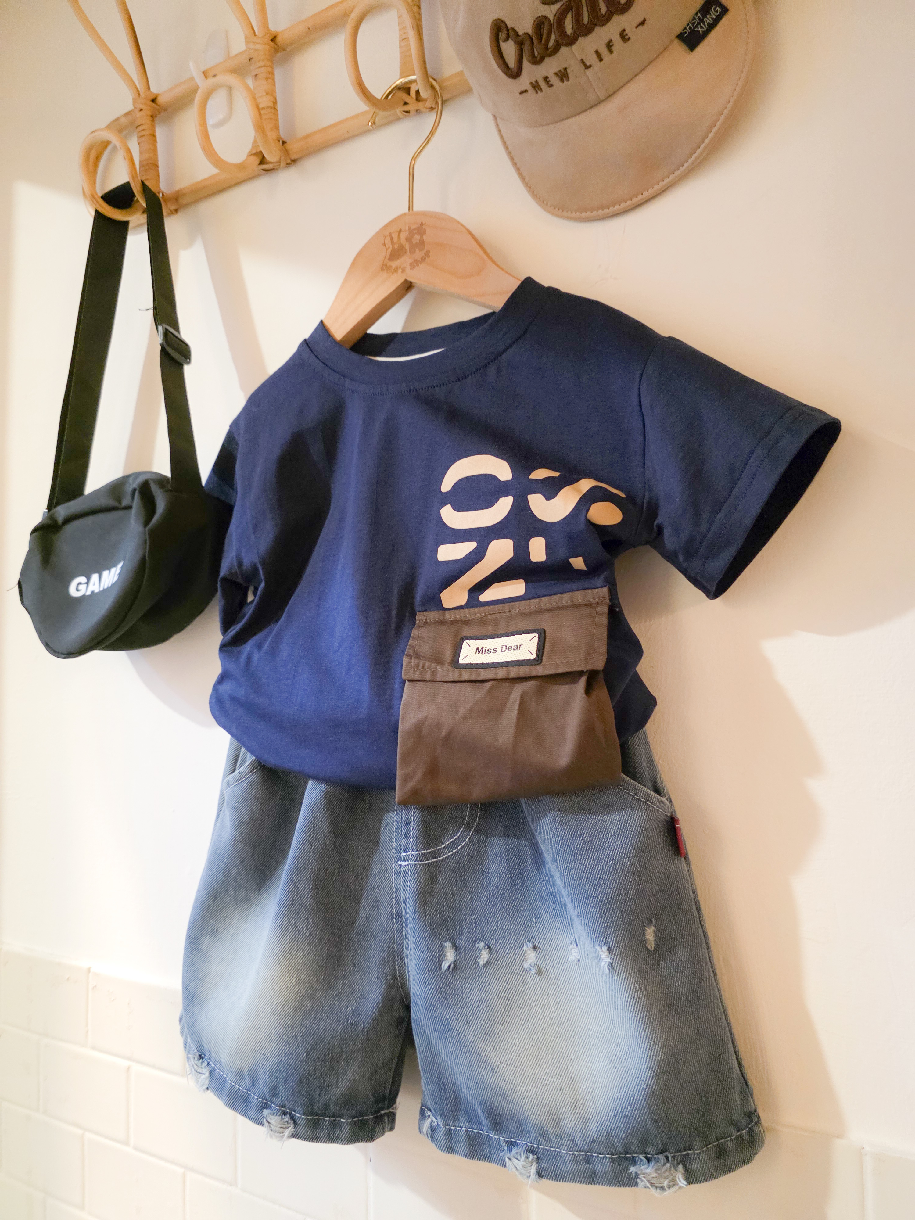 撞色口袋行者 套裝2件組