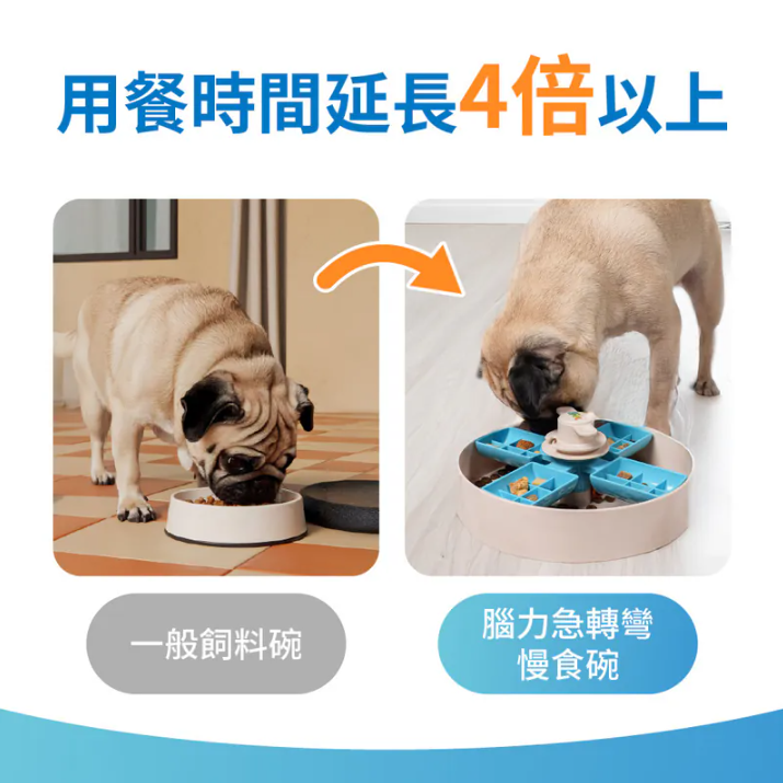 英國 PetDreamHouse 腦力急轉彎慢食碗|轉轉風車