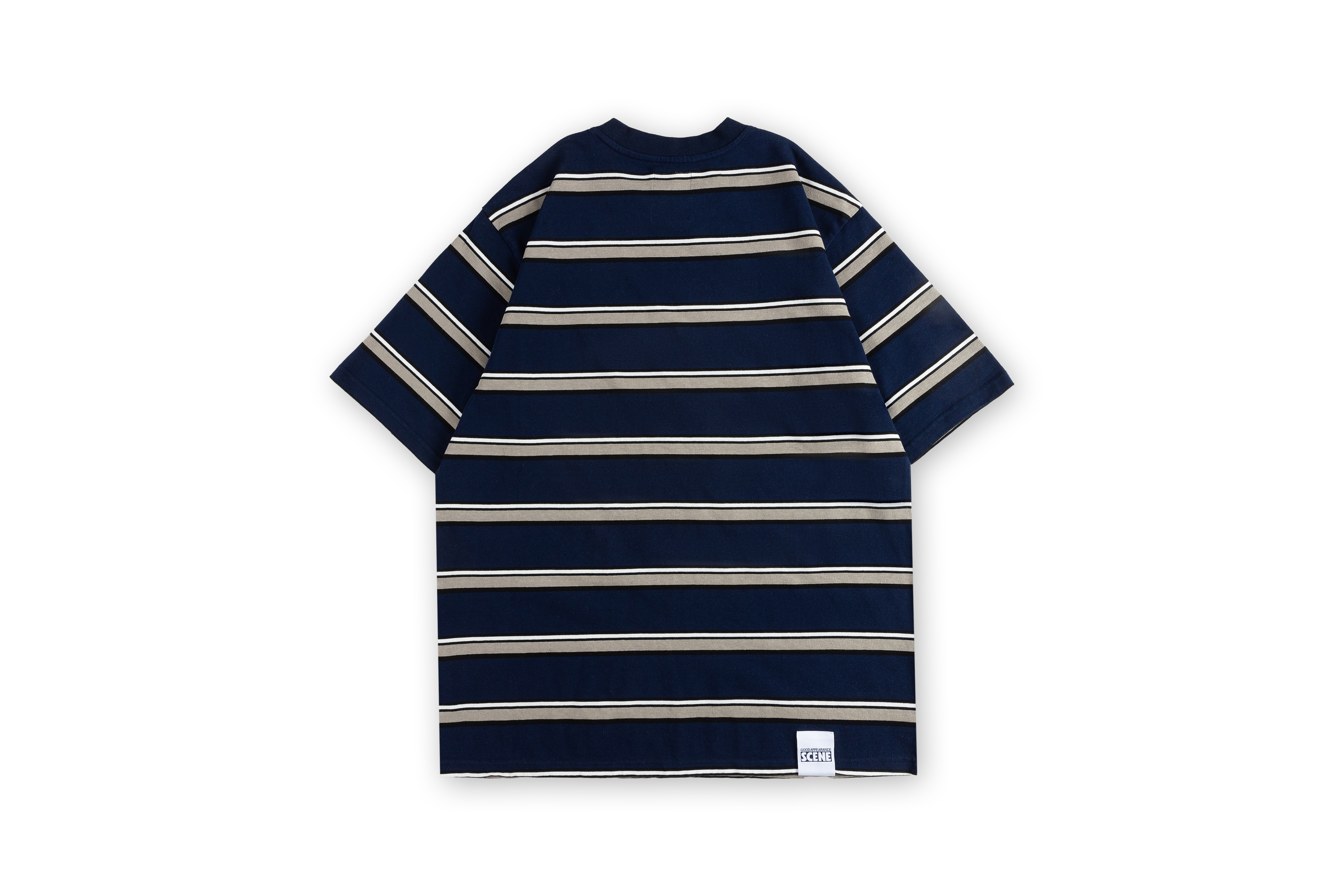 SCENE STRIPES TEE // NAVY_BLK