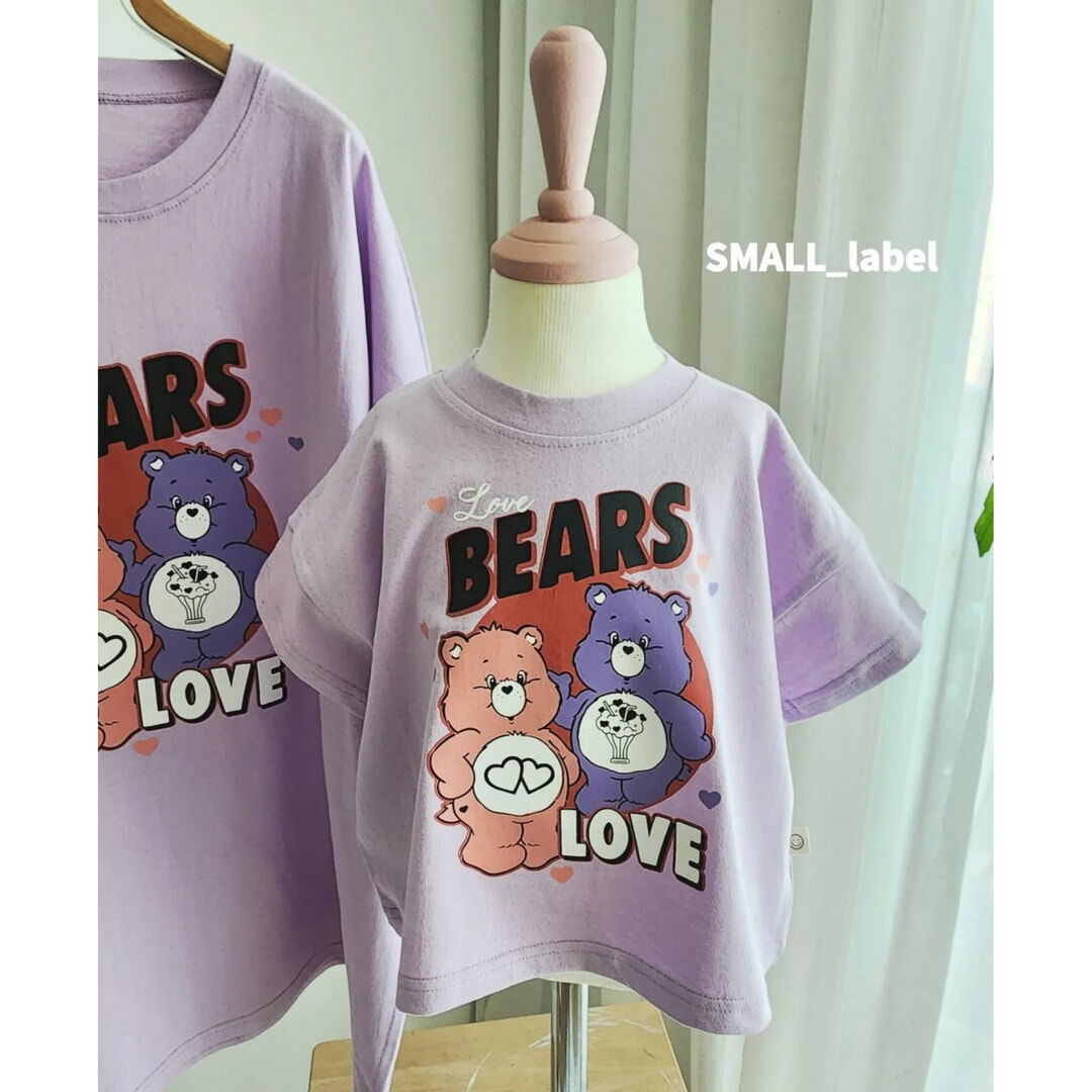 韓國 SMALL label - 25夏 Care Bears 愛心熊親子T（兩色）-大寶貝款