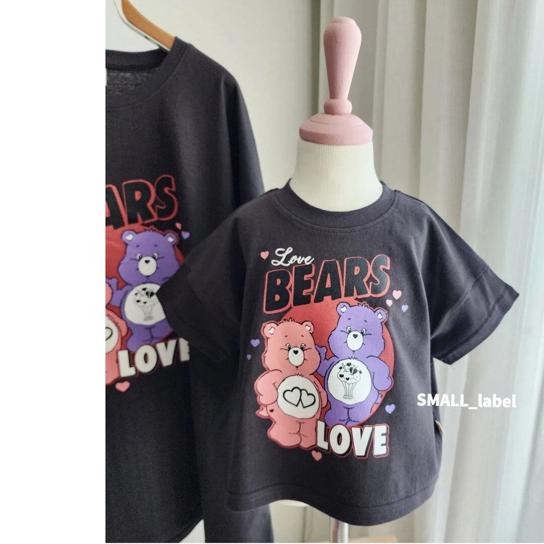 韓國 SMALL label - 25夏 Care Bears 愛心熊親子T（兩色）-大寶貝款