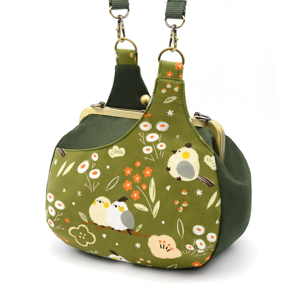 口金肩背/斜背包-枝頭小鳥【成品包】