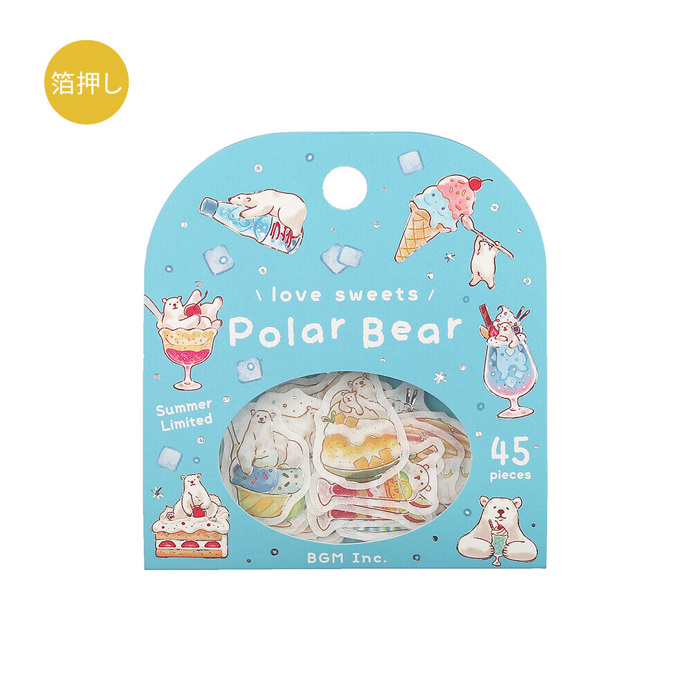 【BGM】2025 年夏季限量版 箔印薄片貼紙 Polar Bear