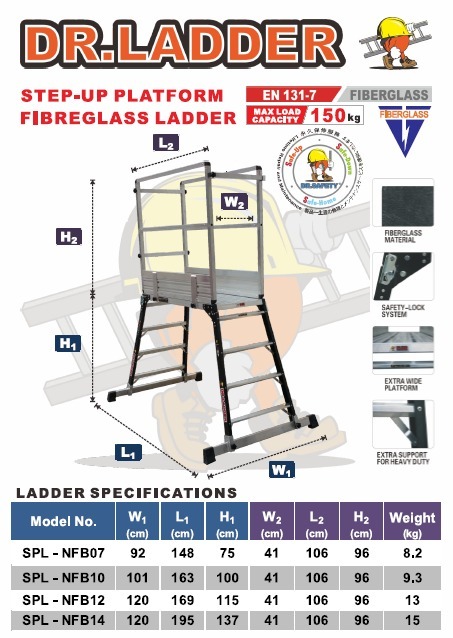 N109  DR.LADDER 纖維功夫櫈連圍欄 SPL-NFB