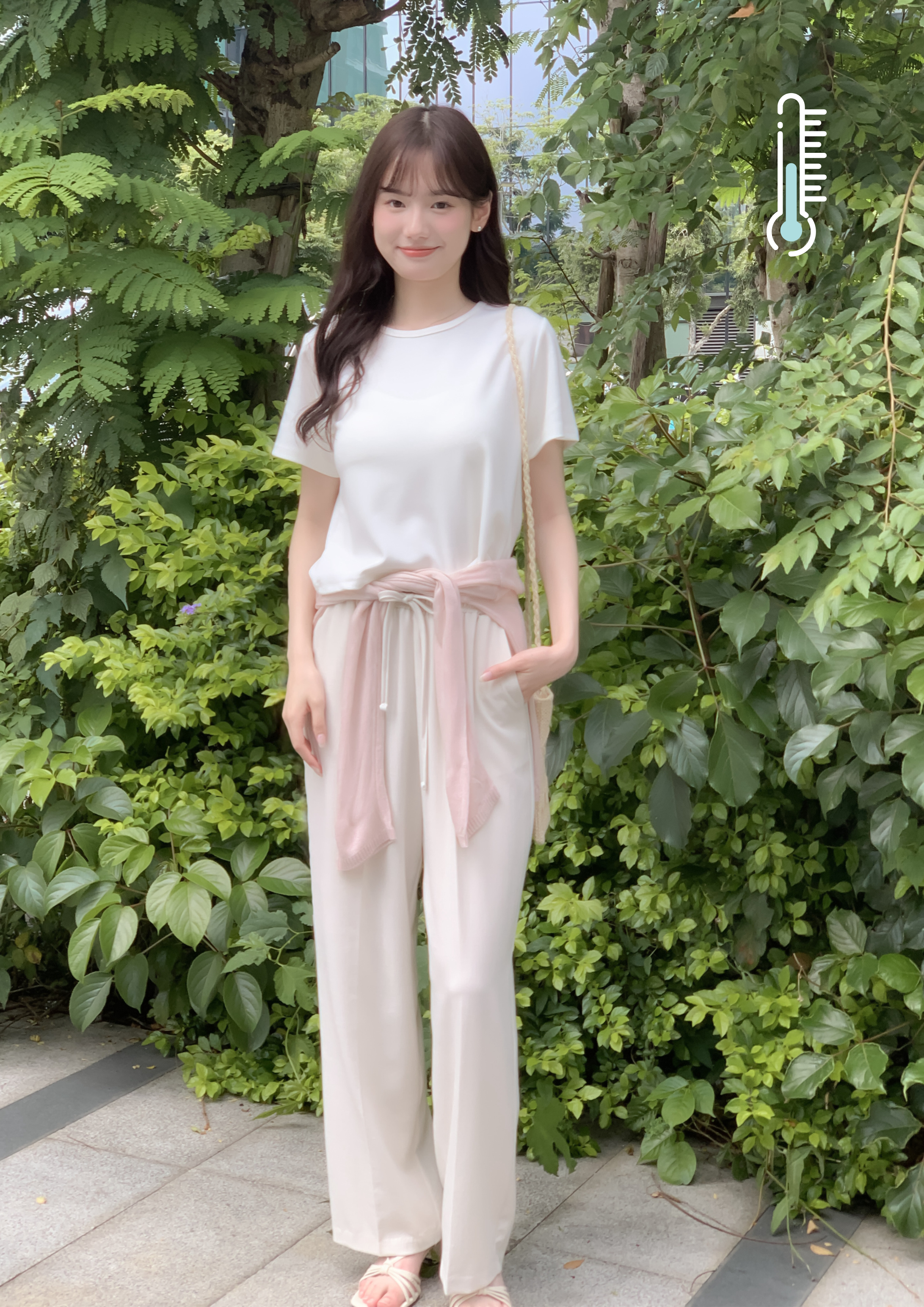 🧊 降溫冰絲夏日亞麻防曬褲  ( 3 colors )