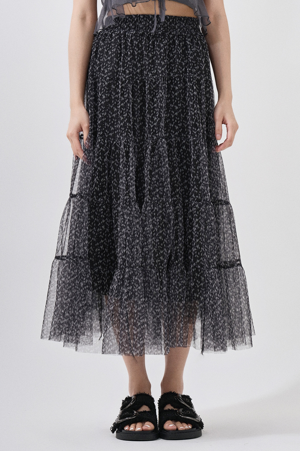 不規則點紋蛋糕網紗裙 (現貨款式）