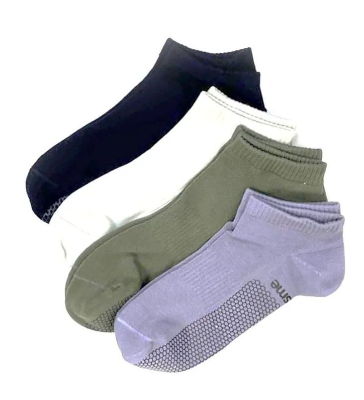 1119KM38 -KIDSME-石墨烯舒爽襪 - 4對 [黑, 墨綠, 紫, 淺灰] (男裝短襪混色) (女裝短襪混色) (A38)