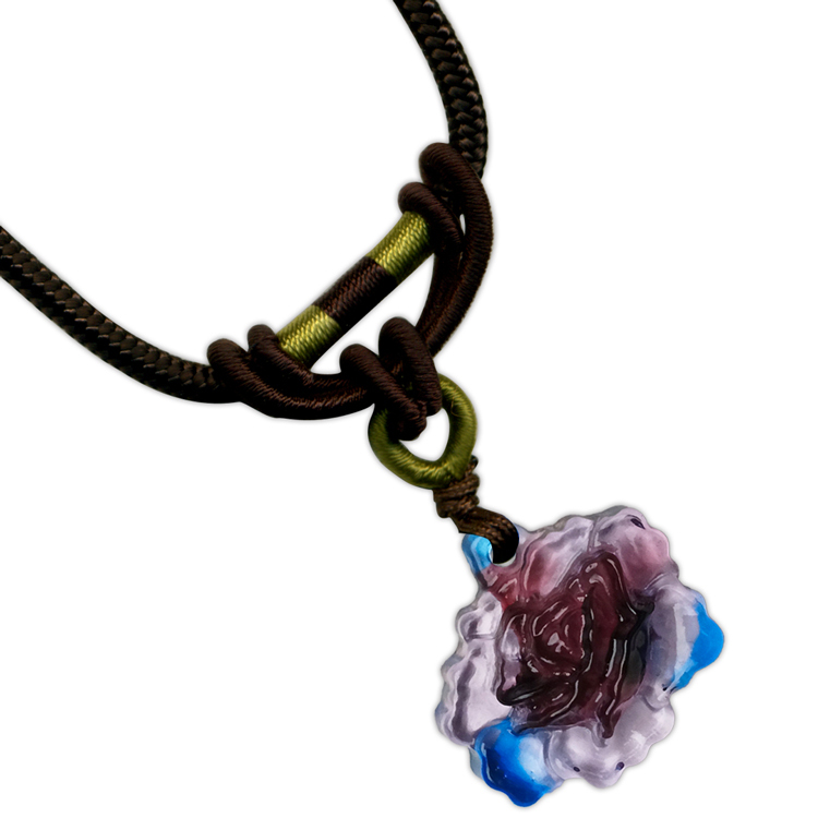 鹿港窯禮品館|居家開運|花開富貴 琉璃項鍊