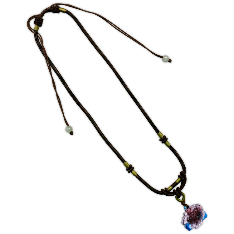 鹿港窯禮品館|居家開運|花開富貴 琉璃項鍊