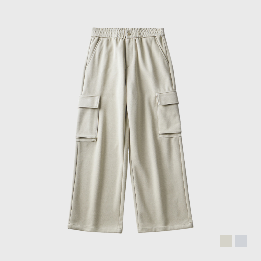 大口袋工裝棉褲