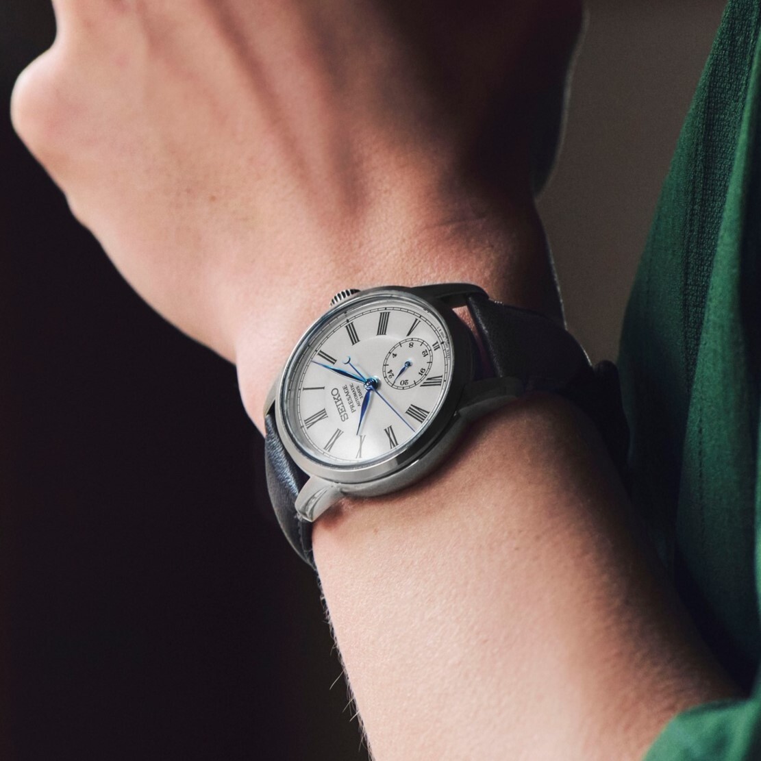SEIKO 精工黑標PRESAGE 日本職人工藝白色琺瑯機械錶（SPB495J1
