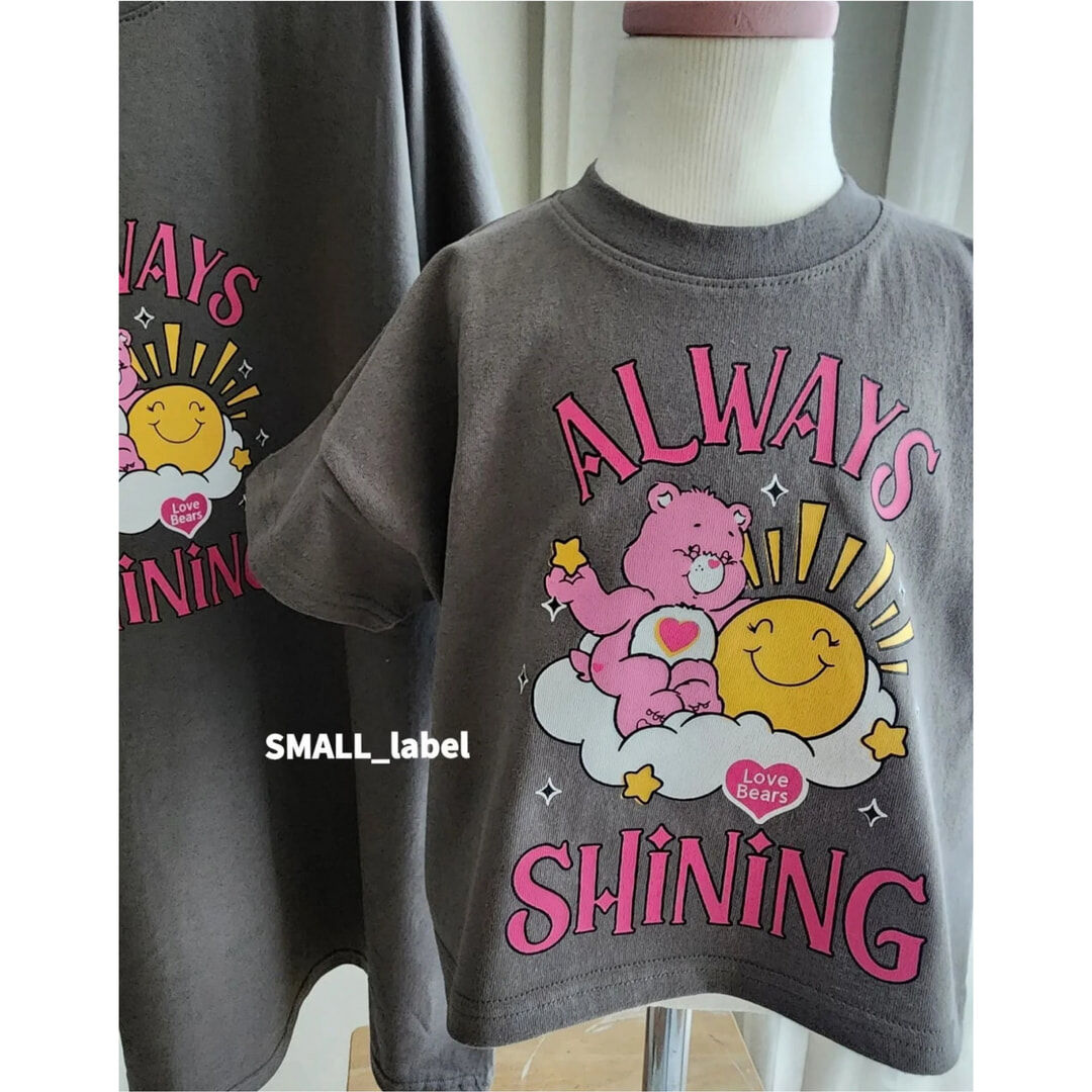 韓國 SMALL label - 25夏 Care Bears 雲朵熊親子T（兩色）-大寶貝款