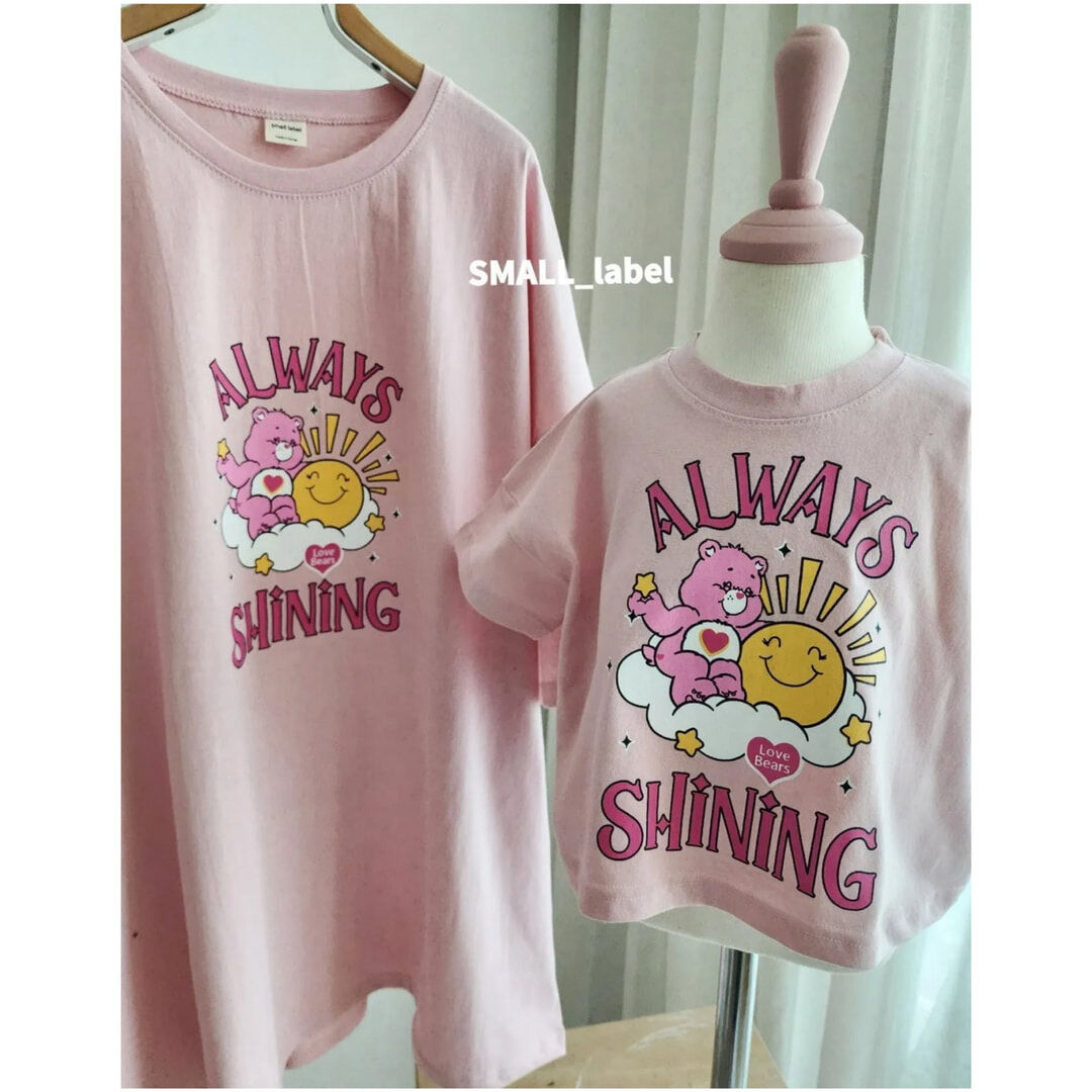 韓國 SMALL label - 25夏 Care Bears 雲朵熊親子T（兩色）-大寶貝款