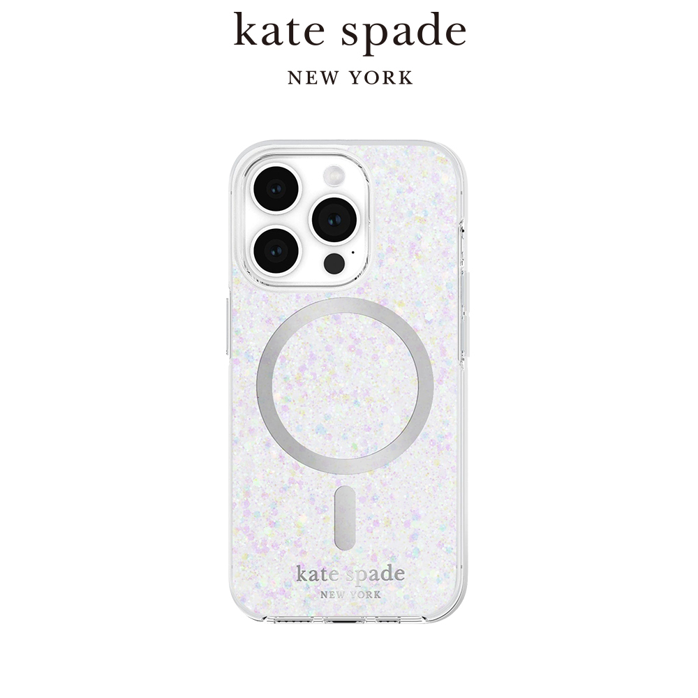 【kate spade】iPhone 15系列/16e MagSafe 精品手機殼 銀河星鑽