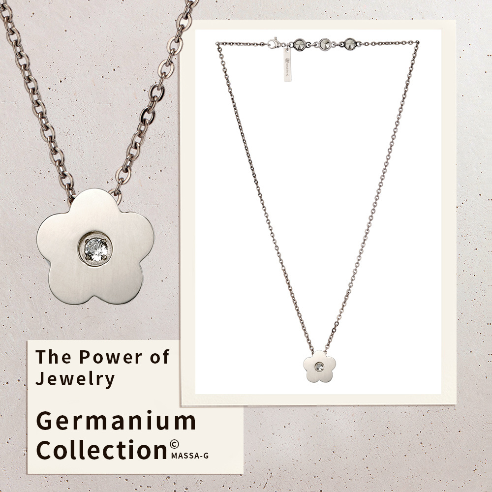 MASSA-G LJ系列【Aroma雅韻小花】金屬鍺錠純鈦項鍊