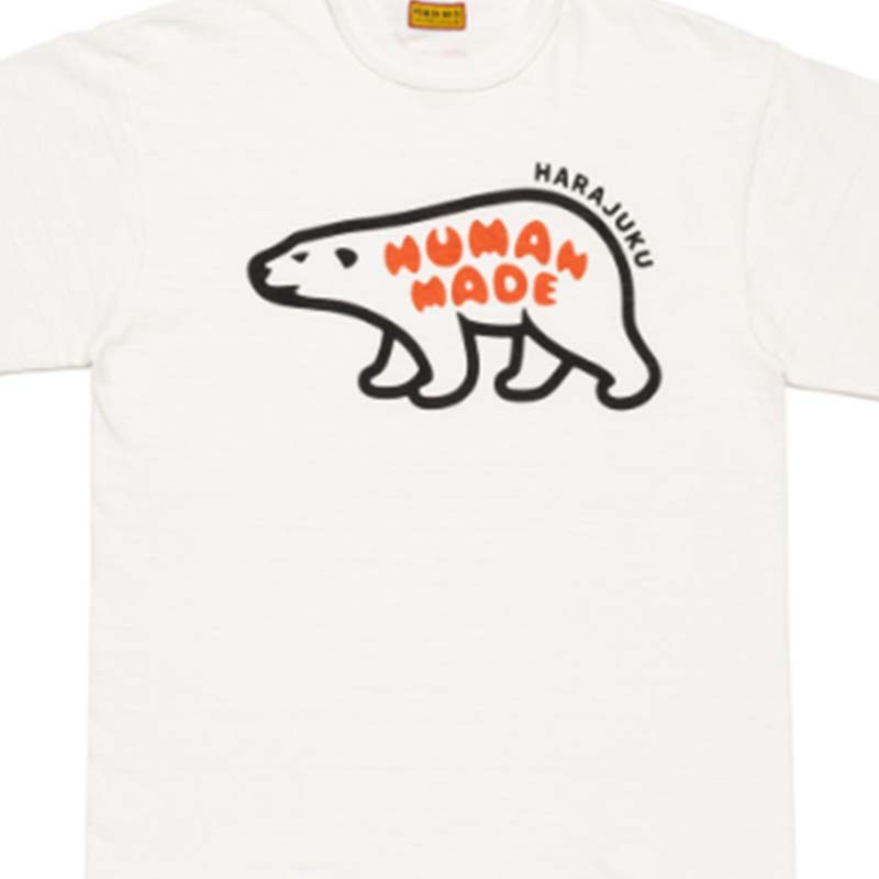 Humanmade 原宿限定 白 HUMAN MADE Harajuku Polar Bear Tee 原宿限定北極熊短袖白色HUMAN